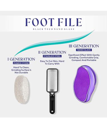 Callus Remover Foot Scrubber | Dead Skin Heel Scraper Pedicure Tool | Purple Foot SPA for Men and Women - Buy Online on GoSupps.com