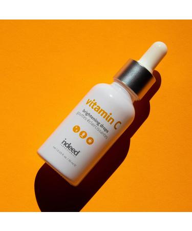 INDEED LABS Vitamin C Brightening Drops - Lightweight Facial Serum with Encapsulated Ascorbic Acid, Volcanic Soil, Hyaluronic Acid - Anti Aging Serum for Fine Lines & Wrinkles - Buy Online on GoSupps.com