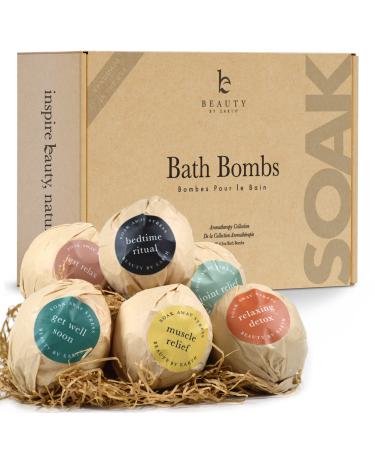 Bath Bomb Gift Set - USA Made with Organic & Natural Relaxing Ingredients with Aromatherapy Salt & Oils, Bath Bombs For Women, Men & Kids