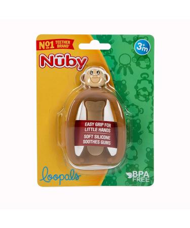 Nuby 100% Silicone Loopals Easy Grip Loopy Legs Teether: 3M+ Characters Vary Multi (Pack of 4) - Buy Online on GoSupps.com