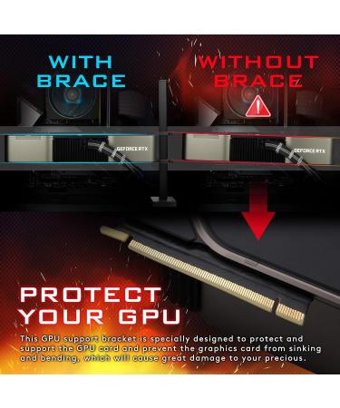 EZDIY-FAB Graphics Card GPU Brace - 5V 3Pin ARGB Video Card Sag Holder Bracket - Anodized Aluminum (Black) for Ultimate GPU Support - Buy Online on GoSupps.com