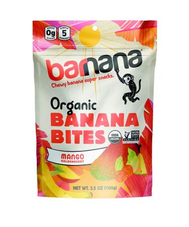 Barnana Organic Banana Bites Mango Goldenberry 3.5 oz (100 g)