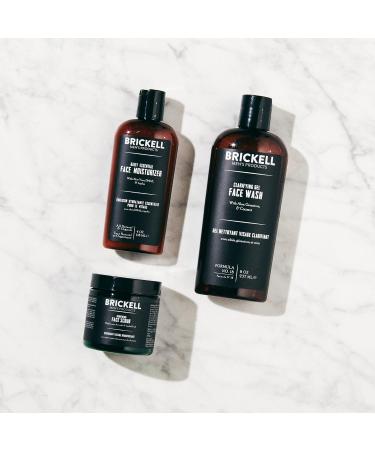 Brickell Men's Daily Advanced Face Care Routine | Gel Cleanser Scrub & Moisturizer | Natural & Organic Gift Set - Buy Online on GoSupps.com