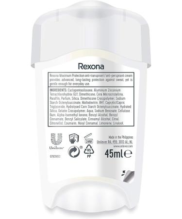  Rexona Rexona Maximum Protection Deodorant Cream Anti-Perspirant for Women Soft Solid Clean Scent 45 ml x 2 - Buy Online on GoSupps.com
