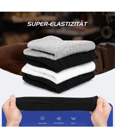 Tuuuhaw 10 Pairs of Breathable Cotton Sports Socks for Men & Women - Short Half Socks (39-46) - Black & White - Buy Online on GoSupps.com