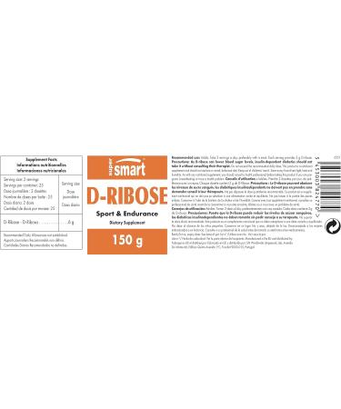 Supersmart D-Ribose Energy Pills - Boost ATP Production & Recovery | Non-GMO Gluten Free - 150g for Sports & Endurance - Buy Online on GoSupps.com