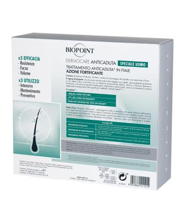 Biopoint Dermocare Anti-Hair Failure Treatment for Men - Strengthening 6ml | 20-Day Intensive Protocol for Sensitive Skin & Weakened Hair - Buy Online on GoSupps.com
