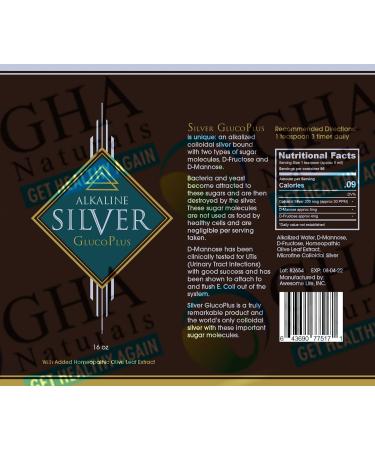 Buy Silver GlucoPlus - Premium Colloidal Silver Hydrosol in Alkaline Base | International Shipping Available - Buy Online on GoSupps.com
