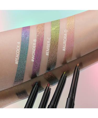 Erinde Multichrome Gel Eyeliner Pencil | Peacock Color Shifting Eye Liner Makeup - Buy Online on GoSupps.com