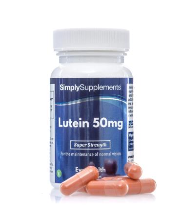 Lutein 50mg - 60 Capsules - Suitable for Vegans - Up to 2 Months Supply - SimplySupplements