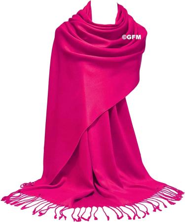 GFM Smooth Shiny Surface Pashmina Style Scarf (L9) - Hot Pink - Buy Online on GoSupps.com
