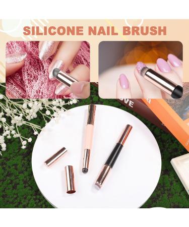 2pcs Silicone Lip & Concealer Makeup Brush Set | 2-in-1 Double-Headed Applicator for Lipsticks Gloss & Blush | Multifunctional Beauty Tools for Flawless Makeup - Buy Online on GoSupps.com