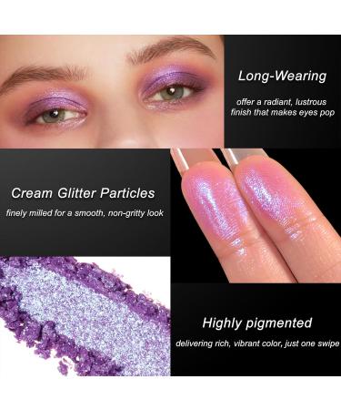 Single Cream Palette de fards paupi res chatoyants violet m tallis haute pigmentation longue dur e pour le maquillage des yeux avec un minimum de chute et une texture miscible mini - Buy Online on GoSupps.com