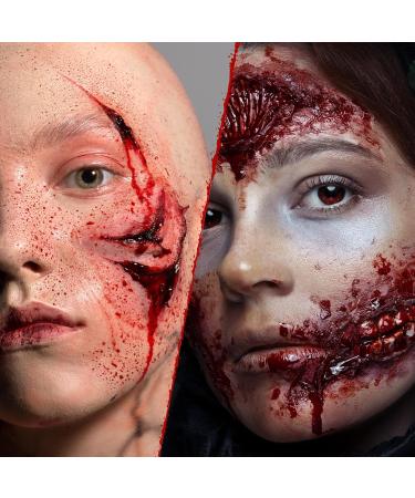 BOBISUKA Halloween Fake Blood - Edible Stage Blood Gel for Realistic Vampire Effects | Washable SFX Makeup for Zombie Monster Costume & Cosplay | 0.53oz - Buy Online on GoSupps.com