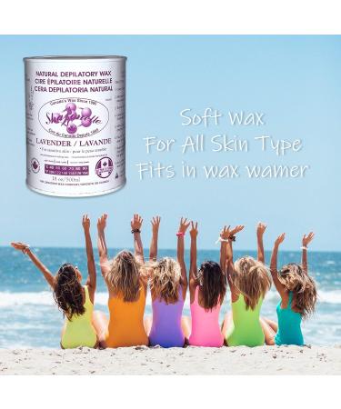 Sharonelle Soft Wax All Purpose Hair Removal Natural Depilatory Canned Wax for Sensitive Skin Canada-Made Melting Wax in Black color Canned Package (24PC Lavender) 500 ml (Pack of 24) Lavender - Buy Online on GoSupps.com