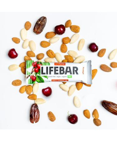 Lifefood Lifebar Energy Seal - Vegan Cherry Sports Bars | RAW Organic Gluten-Free Lactose-Free No Added Sugar | 15 Pack (15 x 40g) - Buy Online on GoSupps.com