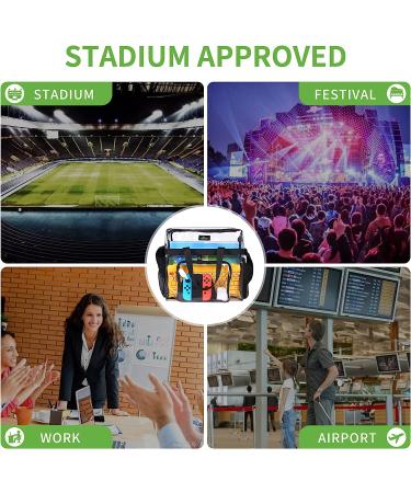 Clear Stadium Approved Tote Bag 12x12x6 - Black - for Work, Sports Games - Buy Online on GoSupps.com