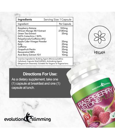 Raspberry Ketone Plus - 60 Capsules | Evolution Slimming TV Special - Buy Online on GoSupps.com