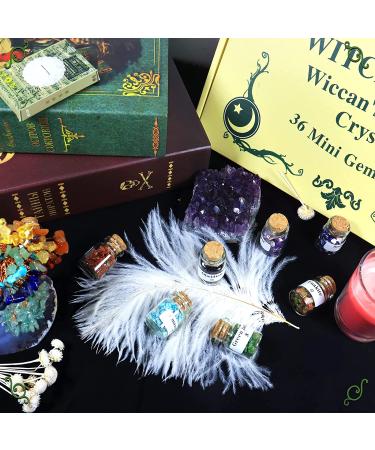 36 Mini Gemstone Crystal Chips Set for Witchcraft Supplies - Healing Stones for Spells, Altar Rituals, and Wiccan Needs - Buy Online on GoSupps.com