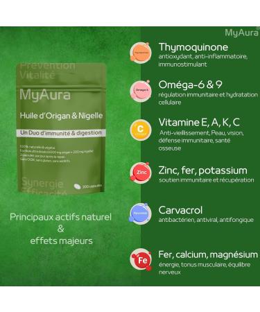 Huile d'origan et nigelle Huile d'origan Huile de nigelle 300 capsules Disponibilit en phramacie haute concentration Renforcement immunitaire Soutien digestif Marque fran aise - Buy Online on GoSupps.com