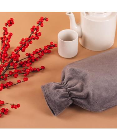Blum Valley 1.5L Baby Heat Bottle - Soft Fleece Washable Natural Rubber - Cozy Gray Hot Water Bottle for Children - Buy Online on GoSupps.com