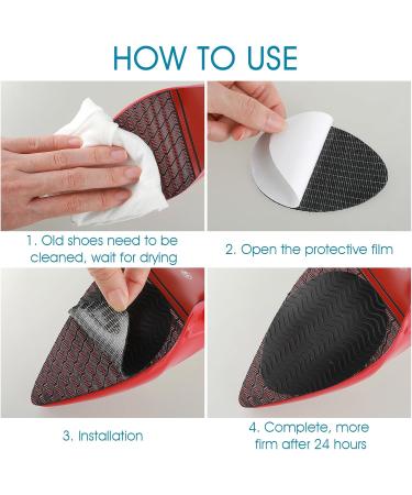 Non-Slip Shoe Pads - 3 Pairs Self-Adhesive Silicone Sole Grips for Men & Women - Noise Reduction High Heels & More - Buy Online on GoSupps.com