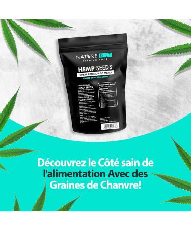 Nature Diet - Hemp Seeds 1000g | Hulled | Decorated | Gluten Free | Vegan - Buy Online on GoSupps.com