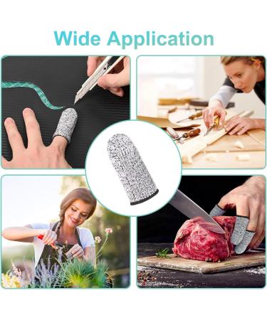 Cut Resistant Finger Cots - 10 Pcs Finger Sleeves for Kitchen Work & Sculpture Supplies - Buy Online on GoSupps.com