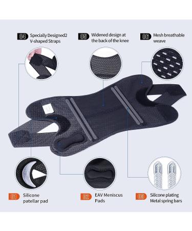 Galvaran Professional Knee Brace with Side Stabilizers - Adjustable Support for Meniscus Tear, ACL & MCL Injury Recovery - Ideal for Men & Women - Black, Medium - Buy Online on GoSupps.com