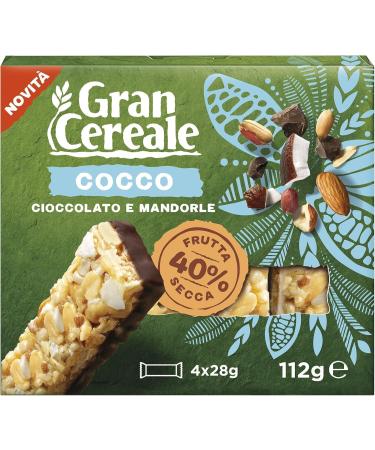 Mulino Bianco Gran Cereale snack dried fruit beams with coconut pieces chocolate and almonds for breakfast and sweet snacks 12 x 112 g + Italian Gourmet polpa 400 g - Buy Online on GoSupps.com