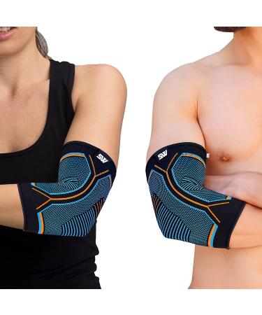 Sportswear Studio Elbow Brace (Pack of 2) - Anti-Slip Compression Sleeves for Tendonitis and Tennis Elbow Relief - Ideal for Arthritis, Workout, Weightlifting - Men and Women (Medium) - Buy Online on GoSupps.com