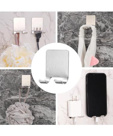 Auxsooul 6-Piece Shower Razor Holder - No Drilling Stainless Steel Self-Adhesive Multi-Purpose Hook - Wall-Mounted Shaver Bracket in Silver - Buy Online on GoSupps.com