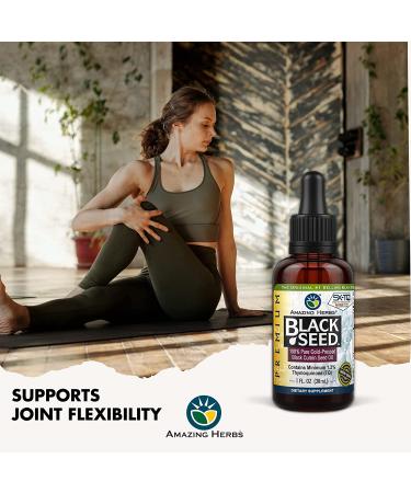 Amazing Herbs Black Seed Oil - Cold Pressed - Premium Quality - 1 fl oz (Pack of 1) - Buy Online on GoSupps.com