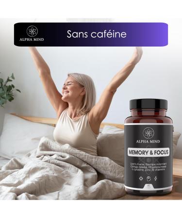 Powerful Nootropic - Memory and Concentration - With Lions Mane/Lions Mane Ginkgo biloba Bacopa Monnieri Rhodiola Rosea L Tyrosine Zinc B Vitamins - Caffeine Free - Buy Online on GoSupps.com