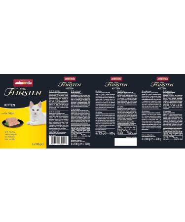 Animonda Vom Feinsten Kitten Wet Food - Premium Poultry 6x100g for Growing Cats | Best International Shipping - Buy Online on GoSupps.com
