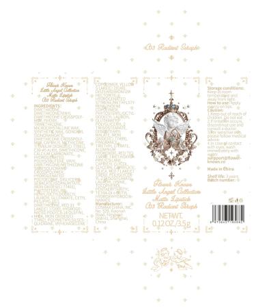 Flower Knows Little Angel Matte Lipstick - Long Lasting Vegan Lip Mud for Girls & Women Ultra Silky Finish C03 Radiant Seraph 3.5g - Buy Online on GoSupps.com