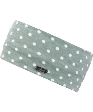 FEINZWIRN headband hairband headband in many colors for leisure sports double layered (mint-dotted)