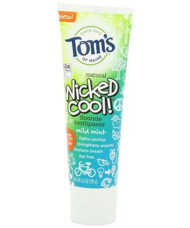 Tom's of Maine Natural Wicked Cool! Fluoride Toothpaste - Mild Mint 4.2 oz - Buy Online on GoSupps.com