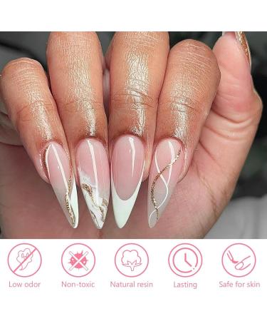 NLFOX Gel Liner Nail Art - 4 Colors Black White Glitter Gold Silver Gel Liner Nail Polish Paint for Nail - 4 * 8ml French Manicure Gel Polish - Uv Liner Nail Gel for Nail Design - Buy Online on GoSupps.com