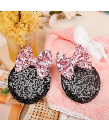 2PCS Pink Sequin Mouse Ears Hair Clips - Perfect for Birthday Parties & Costumes - Buy Online on GoSupps.com