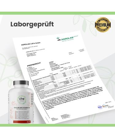 Buy Cyb 800mg Calcium with Vitamin D3 - 365 Vegetarian Tablets for Optimal Bone Health | Gluten-Free & Lactose-Free | 6 Months Supply - Buy Online on GoSupps.com