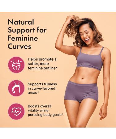 Curve Gainer for Women Natural Weight Gainer for Women with Aguaje Pueraria Mirifica & Dong Quai | Weight Gain Pills & Butt Enhancer for Big Butt & Hips | Booty Builder & Butt Growth Herbal Formula - Buy Online on GoSupps.com