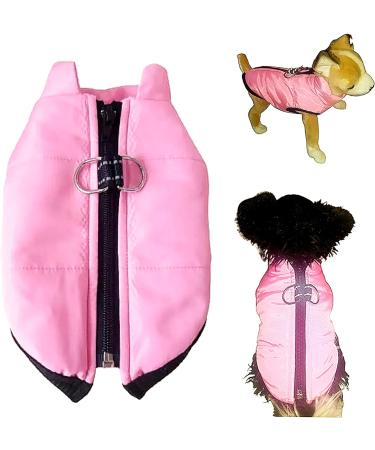 Waterproof XXS Dog Coat Padded Fleece Zip Up Coat Chihuahua Puppy Tiny Toy Clothes Teacup Miniature Tiny Breeds (Pink XXS) XXS: Tiny Miniature Size e.g. Newborn Chihuahua Pink - Buy Online on GoSupps.com