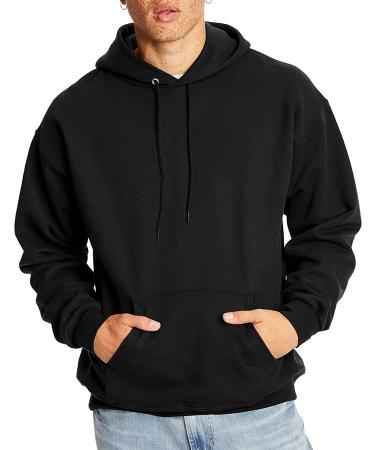 Hanes Men's Ultimate Cotton Heavyweight Pullover Hoodie Sweatshirt - Medium, Black - Buy Online on GoSupps.com