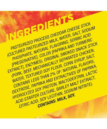 Slim Jim Original 'N Cheese Snack Sticks - 0.9 oz (10 ct) - Buy Online on GoSupps.com