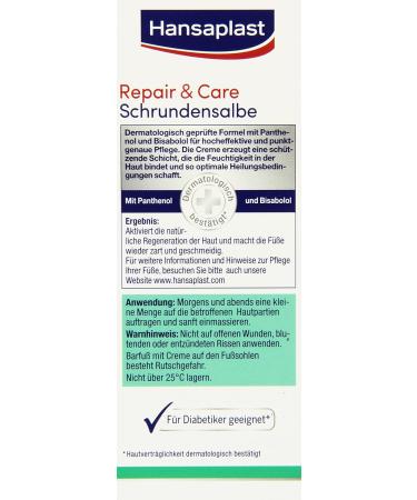Hansaplast Repair & Care Cracked Skin Ointment 40ml - Fast Relief for Dry Cracked Skin | International Shipping Available - Buy Online on GoSupps.com