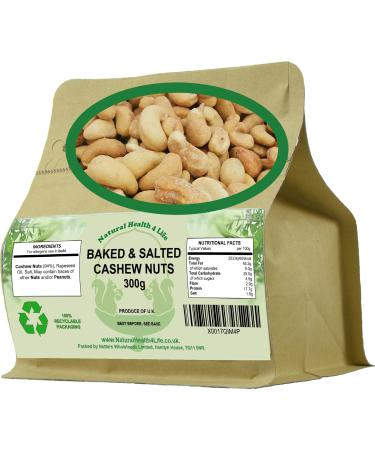 Natural Health 4 Life Whole Baked and Salted Cashew Nuts - 300 gram