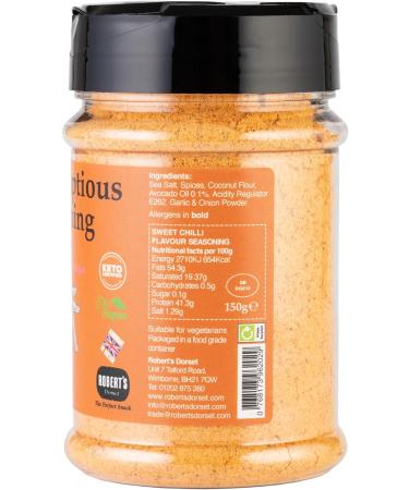Scrumptious Seasoning 150g Pot - Available in Multiple Flavours - Allergen Free Keto & Vegan Sustainable and Handmade in Britain (Sweet Chilli) - Buy Online on GoSupps.com