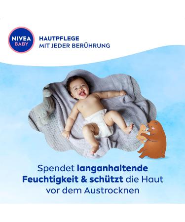 Nivea Baby Soft Care Cream - Vegan Hypoallergenic Moisturizer with Almond Oil & Vitamins | 200ml | No Microplastics or Parabens - Buy Online on GoSupps.com