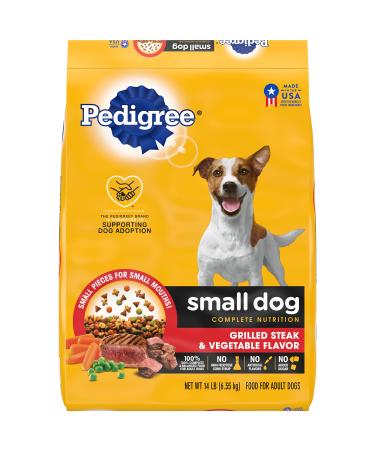 Pedigree Small Breed Adult Dry Dog Food, Chicken & Steak Steak 14 Pound (Pack of 1)